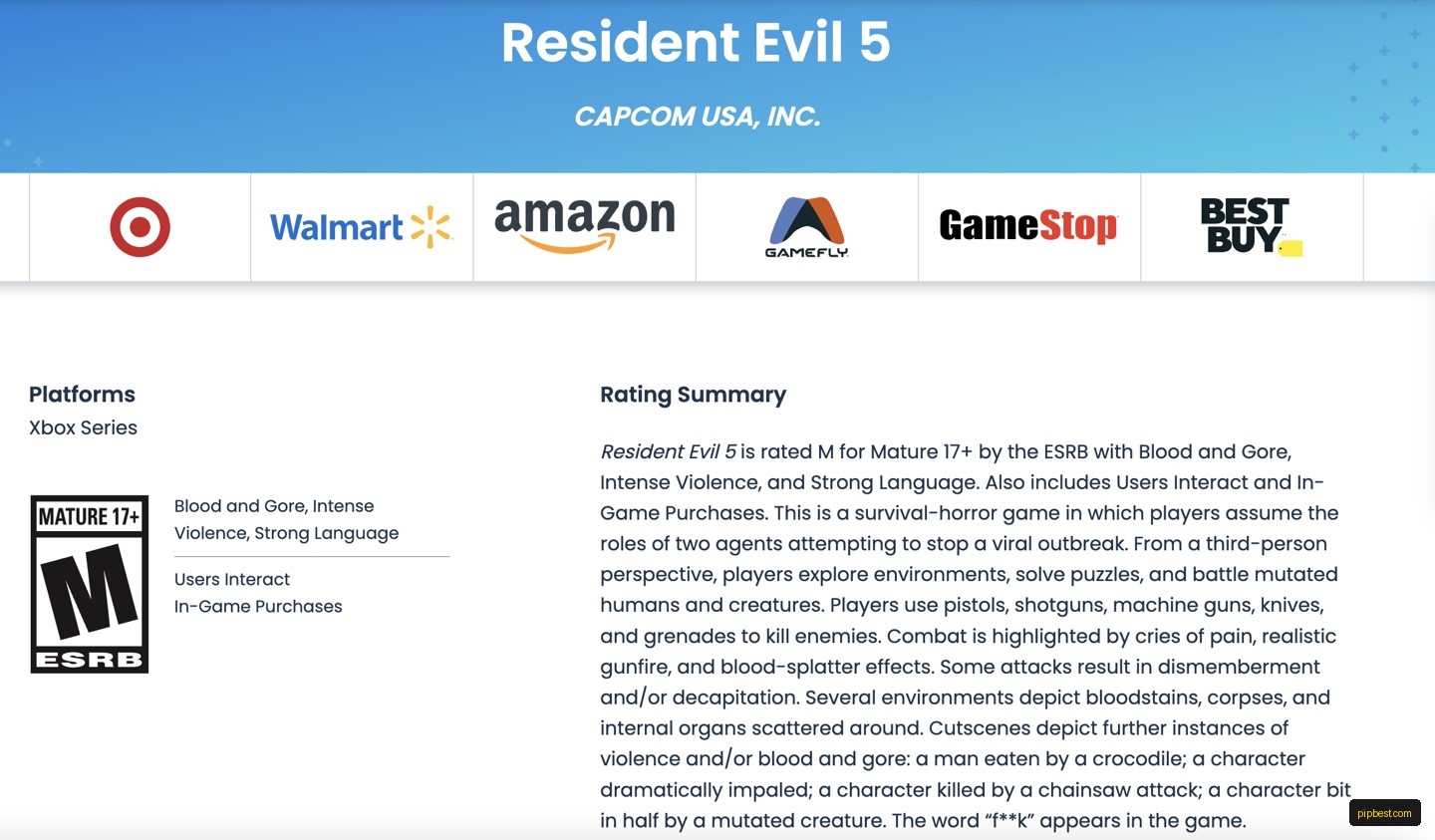 卡普空《生化危机5》重制版现身ESRB，新篇章即将开启-金点网络 - 游戏资讯|技术教程|资源分享平台